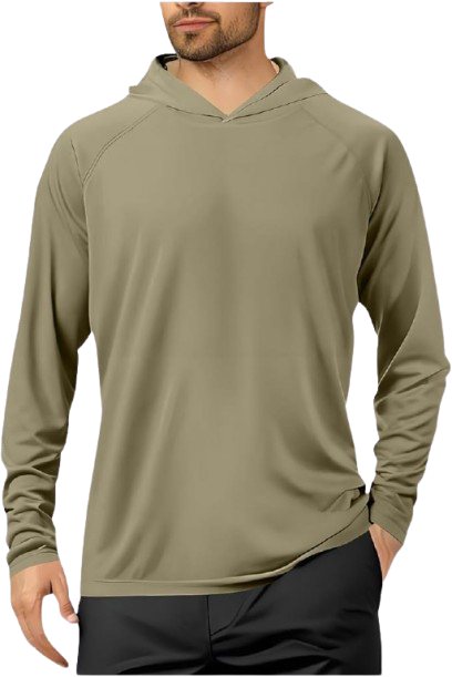 Fishing Hoodies for Men with Face Mask Sun Protection Hiking